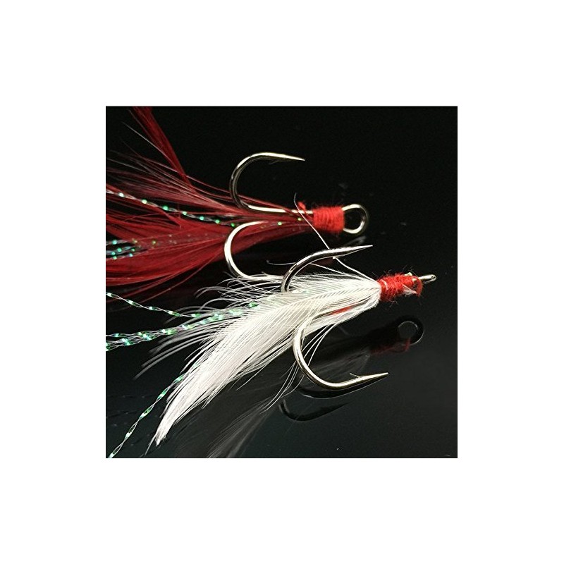 Fishing Treble Hooks Feather Dressed Size 4 6 Set with