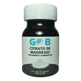 Citrato De Magnesio - 60 Cápsulas - Suplemento Alimenticio Sabor Sin sabor                                                                            