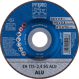 AUGUST RüGGEBERG GMBH & CO.KG 61340312 Freehand Cutting Disc Diameter 115 mm Thickness 2.4 mm PFERD Aluminium / Non-ferrous Metals