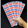 40 Removable Stickers: Costa Rica Flag: Costa Rican Party Favors,