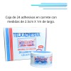 Tela Adhesiva Carrete 1.25cm X 1m Caja Con 24 Piezas