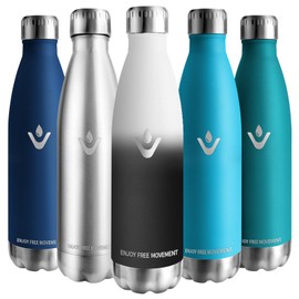 Vikaster Stainless Steel Water Bottle, 1 Litre Thermos Bottle, BPA-Free Drinking Bottle, Leak-Proof Water Bottle for Sports, Camping,