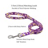 Olahibi Dog Collar and Leash Set, Cute Daisy Pattern, Polyester
