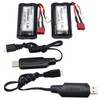 Blomiky 2 Pack 7.4V 1500mAh 15C Li-ion Rechargeable Battery with