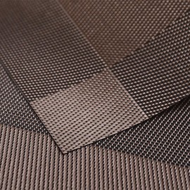 Dooppa PVC Insulation Non-slip Placemats Washable Table Mats Set of 4 (brown)