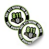 Call Before You Dig 811 Sticker Sign 2pk Round Vinyl