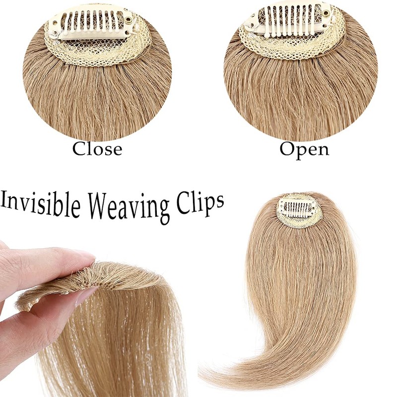 Benehair Side Bangs 100% Human Hair Curtain Bangs 10 inch