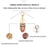 HEYU Simulated Owl Diamond Keyring Pendant Key Chain, red