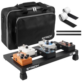 STRICH Guitar Pedal Board Aluminum Alloy 1.2lb Super Light Effect Pedalboard 15'' x 8.66'' with Carry Bag, MINI+ 15