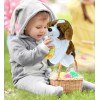 DolliBu Super Soft St. Bernard Dog with Yellow Easter Egg