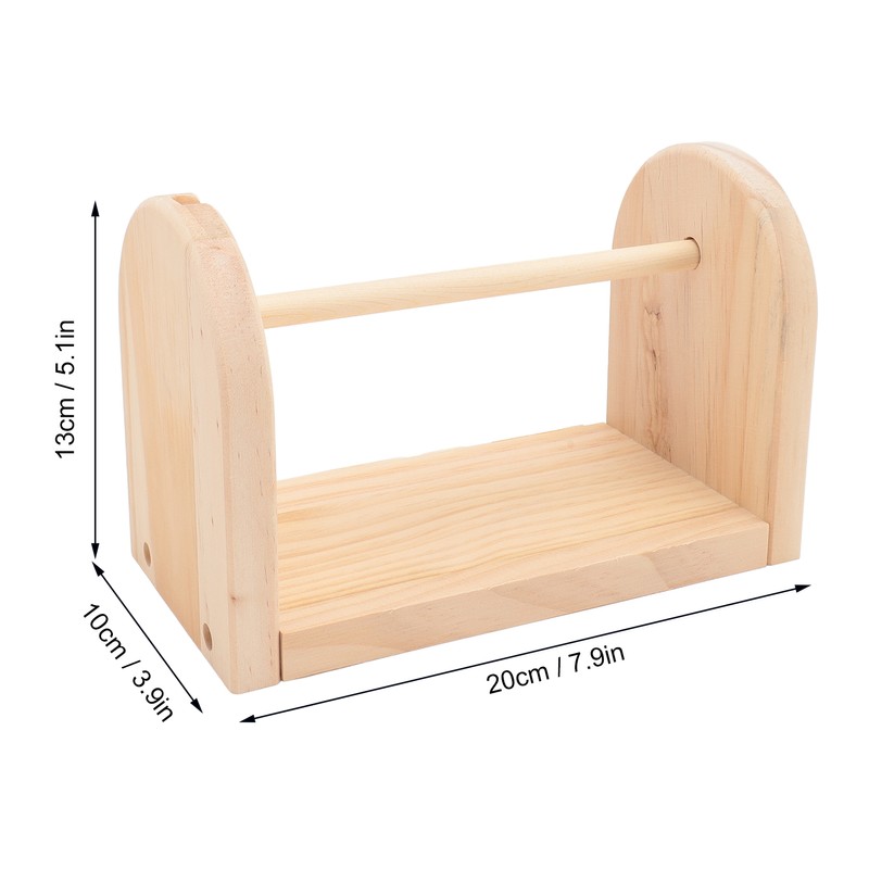 Wooden Yarn Holder Single Rotating Yarn Storage Horizontal Crochet Yarn