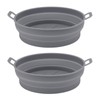 2 Pcs Silicone Air Cooker Pot With Handle Round Fryer