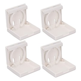 Foldable Drink Holder, Adjustable Drink Holder, Space Saving Wall Mount, Multifunctional, Pack of 4, for Trucks, Ships (White)
