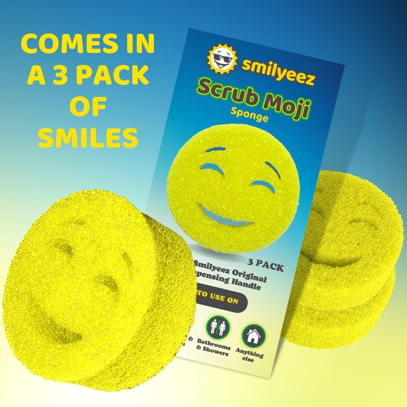 The Original Smiling Sponge Handle Soap Dispensing Handle by Smilyeez
