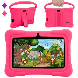 Veidoo 7 InchTouch Screen Android Wifi Tablet Quad Core 32GB Gaming Tablet Pc with Silicone Protective Casecolor: Deep Blue, front camera: 0.3MP, hard drive capacity: 32 GB, ram: 2 g, rear camera: 2MP