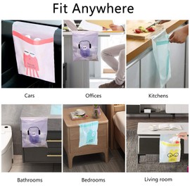 RuGuo Car Trash Bags, 60PCS Easy Stick-On Disposable Portable Car Garbage Bags, Durable Waterproof Kitchen Trash Bag, Leak Proof Vomit Trash Bag Suitable for Cars, Bedrooms, Bathrooms, Offices 13