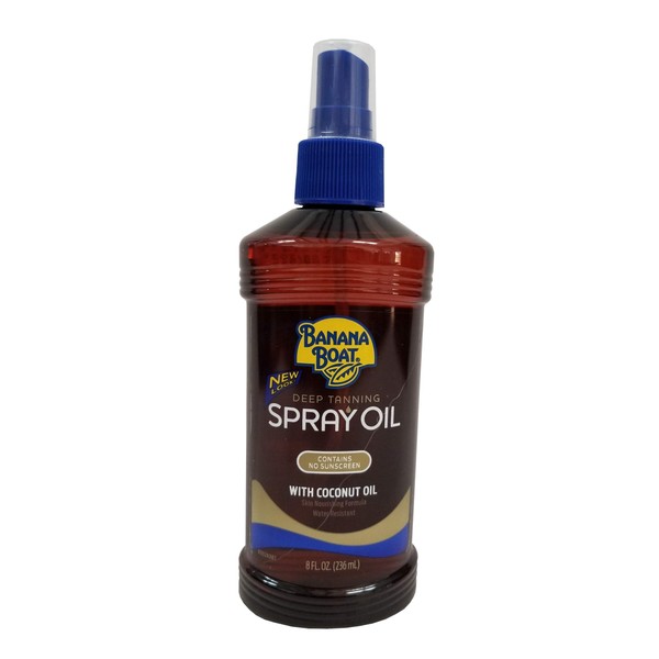 Banana Boat Deep Tanning Oil Spray 8 Ounce No Sunscreen (235ml) (6 Pack)