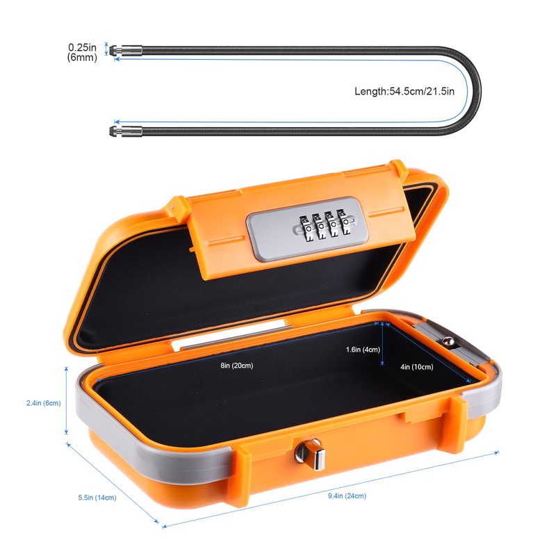 Hurinan Portable Safe Box with Code, [Waterproof & Anti-Theft]Travel Safe,