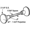 Prime-Line E 2499 Solid Brass Vintage Door Knob Spindle Set,