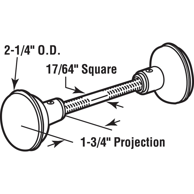 Prime-Line E 2499 Solid Brass Vintage Door Knob Spindle Set,