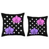 Elegant Pink Purple Orchids Polka Dot Pattern Shapes Mania Throw