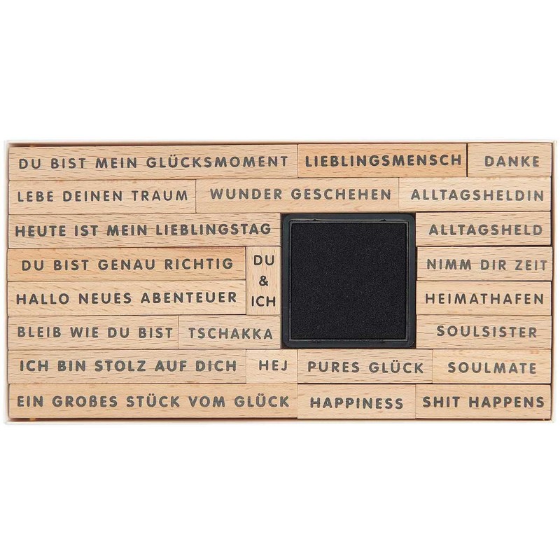 24-Piece Stamp Set Versatile with Ink Pad