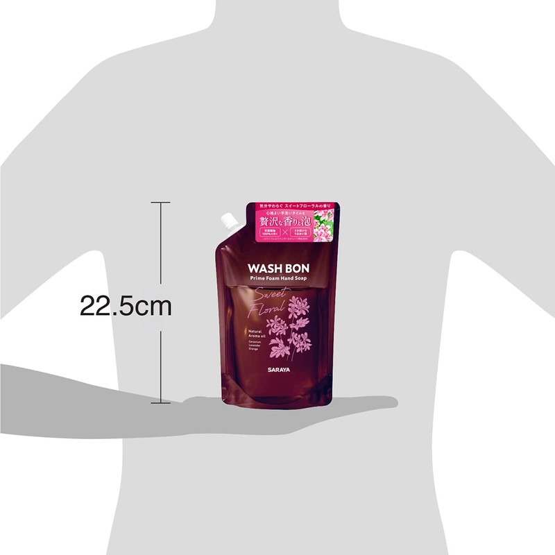 Tokyo Saraya Washbone Prime Foam Sweet Floral Refill, 16.9 fl