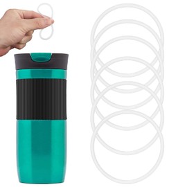 6pcs Replacement Rubber Lid Seals Compatible with Contigo Snapseal Byron 16 & 20 oz Travel Mug, Leak-Proof Rubber Seals Lid Gaskets Replacement for Contigo Mugs (Transparent White)