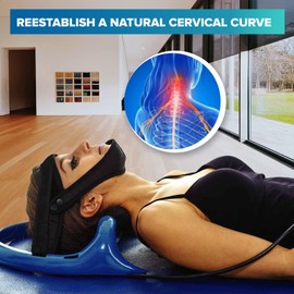 Posture Neck Traction Stand by S-Curve. Stretch and Reestablish The Cervical S-Curve, Spine Traction Disc Hydrator for Upper Neck. Relieve Neck and Back Pain.