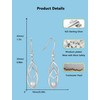 VA JENT Sterling Silver Dangle Earrings for Women Double Linear