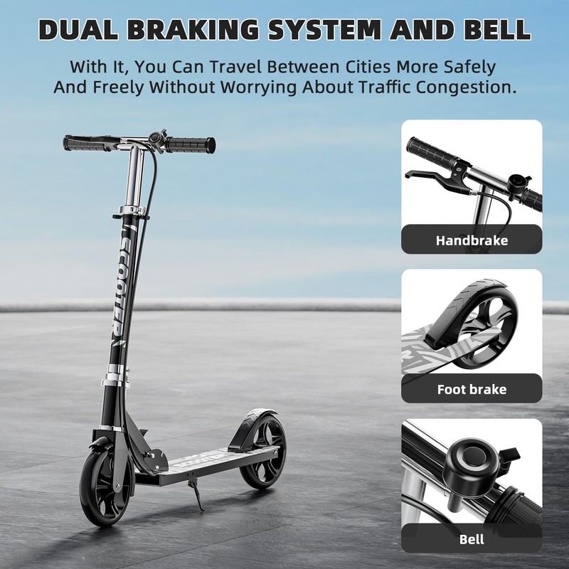 Scooters for Kids 8-12, Teens & Adults - Lightweight, Foldable,
