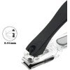Black 2in1 Grip 360 Rotary Fingernails Toenails Nail Clippers for