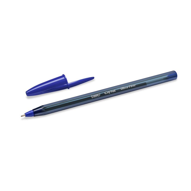 BIC Crystal Exact Fine Point Pens (0.7 mm) - Blue, Box