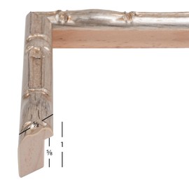 Craig Frames Vintage Silver Bamboo Composite Picture Frame, 18 x 24 Inch