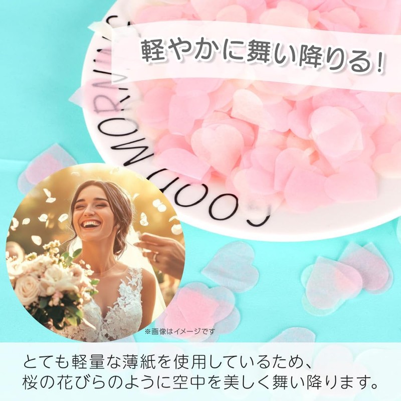 bath&bath Heart Confetti Confetti Paper Shower Flower Shower Wedding Wedding