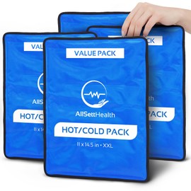 4 Pack XXL Reusable Hot and Cold Gel Ice Packs for Injuries | Cold Compress, Ice Pack, Gel Ice Packs, Cold Pack, ice Pack, Cold Packs for Injuries | 11x14.5 in