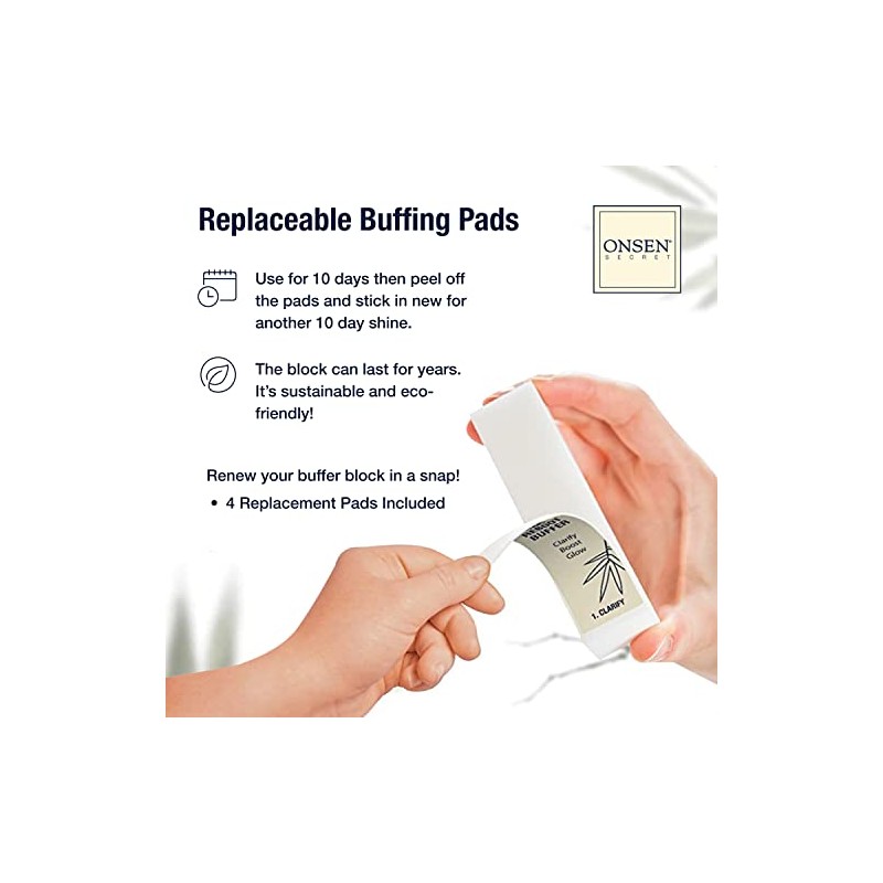 Onsen Secret Professional Nail Buffer, Ultimate Shine Nail Buffing Block