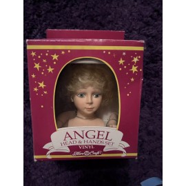 FIBRE CRAFTS VINTAGE 1991 Fibre Craft BLONDE ANGEL HEAD & HANDS SET, VINYL Christmas Crafting