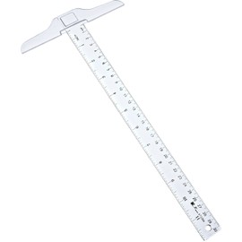 12 Inch/30 cm Junior T-Square Plastic Transparent T-Ruler for Drafting and General Layout Work (1)
