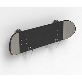 WANLIAN Skateboard Wall Mount Display Rack Skateboard Wall Rack Display Rack Hanger Rack Skateboard Wall Mount Bracket Deck Rack (Transparent 1 Pair)