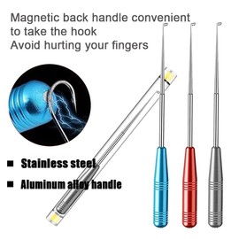 Quick Fish Hook Remover Tool 3 Set Fishhook Easy Removal Detacher for Fishing Accessories Stainless Steel Fish Hook Disconnect Extractor Device Gadgets Kit