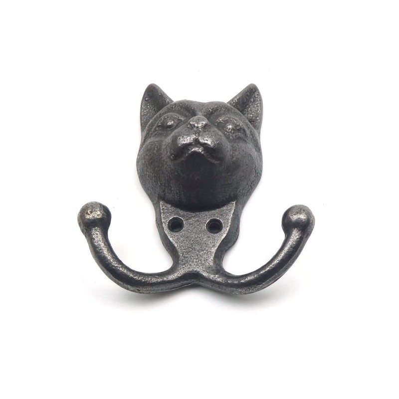 Cast Iron Novelty Cat Coat Hook - 110mm x 100mm