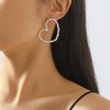 ALRNBY Gold Silver Heart Earrings for Women Dainty Heart Dangle