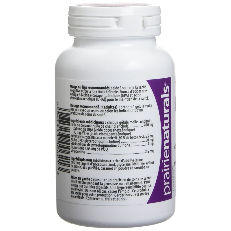 Prairie Naturals Neuro force with pqq,bacopa,and alpha gpc softgel 60