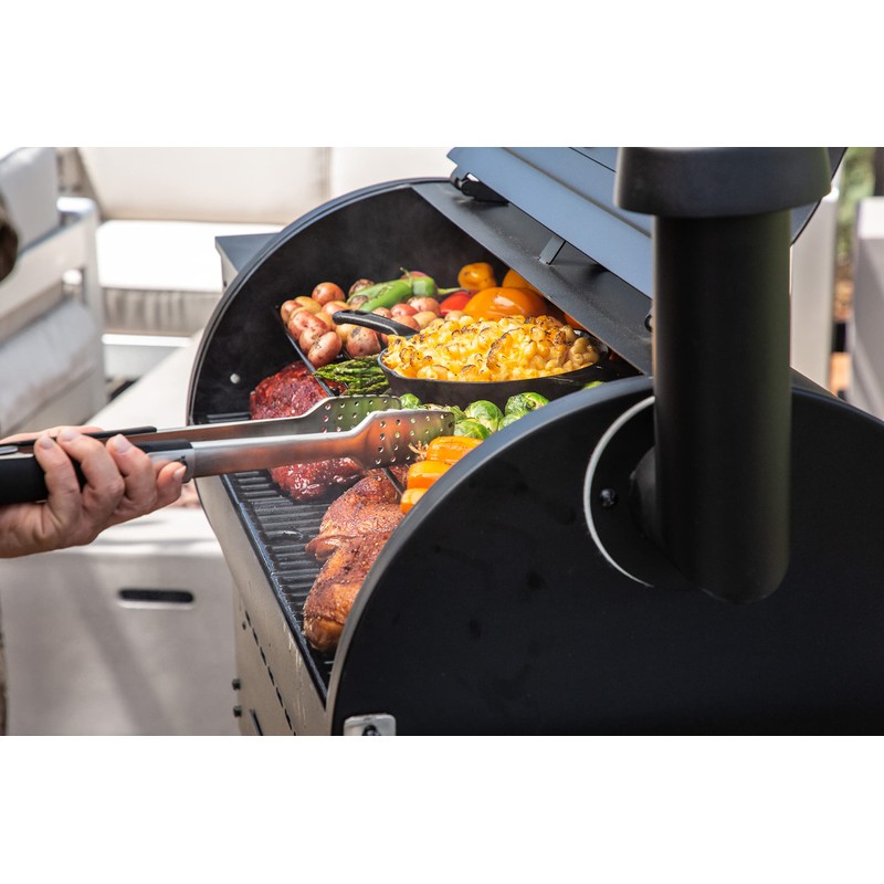 Pit Boss Grills Soft Touch BBQ Tongs, Silver/Black, (67387)