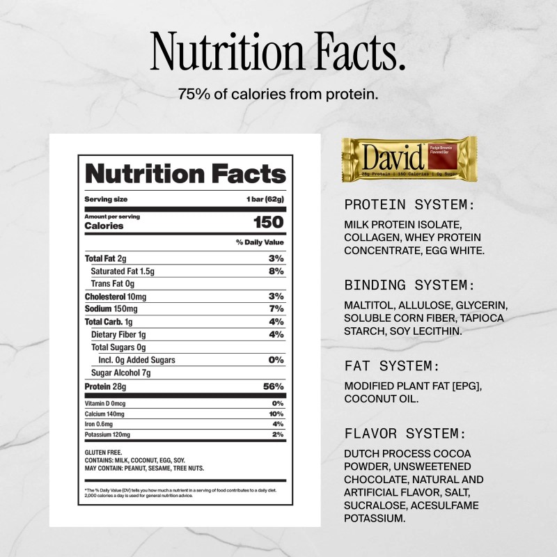 David High Protein Bars No Sugar - Sugar Free Protein