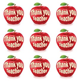 144 Thank you Teacher 30 mm Apple themed Reward Stickers for School, Parents