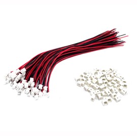 60 Pairs MX 1.25mm Pitch Plug Socket Set, Micro MX JST 1.25mm 2 Pin Male and Female Connector Kit with 28AWG 150mm Cable for PCB Wiring