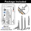 HanTof 100Pcs Torx Drive High-Strength Quick Tapping Screws for Metal,
