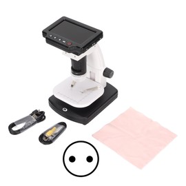 4 Inch LCD Digital Microscope 1200 Times Magnification 1080P Video Microscope Camera with 12MP Image Sensor for PC 100‑240VEU Plug